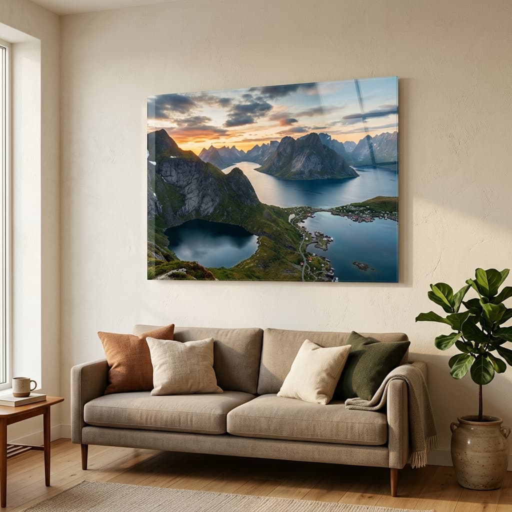 Premium wall art displayed in a modern living room
